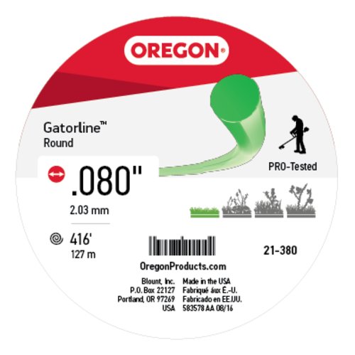 Oregon 0.080 in. Gatorline Round Trimmer Line 1 lb. 416 ft